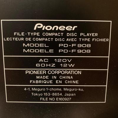 Pioneer PD-F908 Compact Disc Player with Remote (LG-KW)