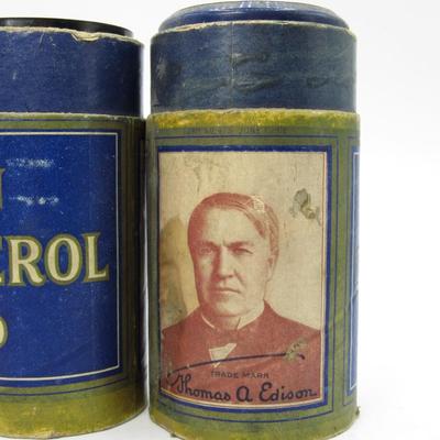 Lot of Antique Edison Blue Amberol Wax Cylinder Records