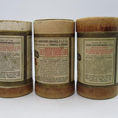 Antique Lot of Edison Gold Moulded Records Echo All Over the World
