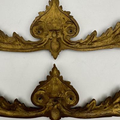 Pair of Antique Cast Brass Hardware