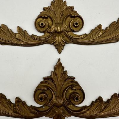 Pair of Antique Cast Brass Hardware