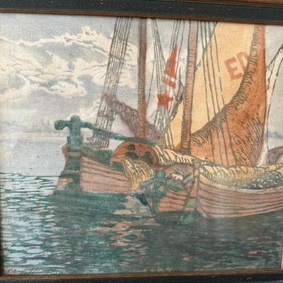 Signed Two Framed Paintings On Wood (see description)