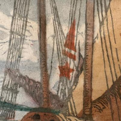 Signed Two Framed Paintings On Wood (see description)