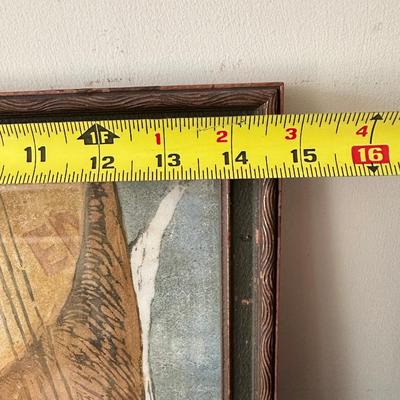 Signed Two Framed Paintings On Wood (see description)