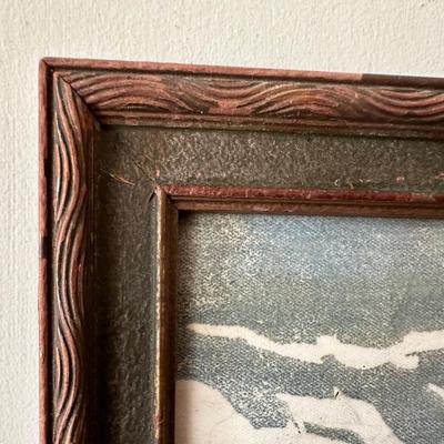 Signed Two Framed Paintings On Wood (see description)