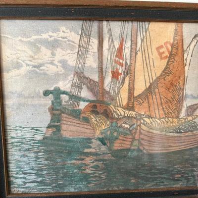 Signed Two Framed Paintings On Wood (see description)