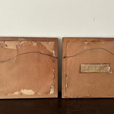 Signed Two Framed Paintings On Wood (see description)