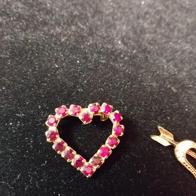 HEART THEMED VINTAGE COSTUME JEWELRY