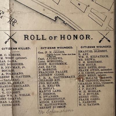 Historic Map of the Battle of New Orleans for Freedom