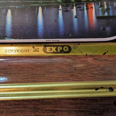 Vintage Metal "Chicago" Attraction Photos Tray