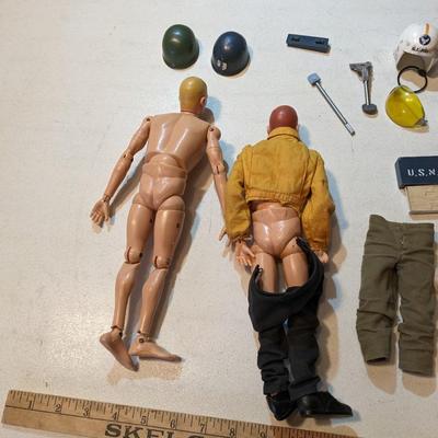 2, 1964 GI Joe Articulating Figures with Accessories