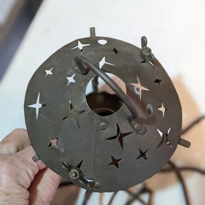 Vintage Swedish Handarbete Copper Lamp