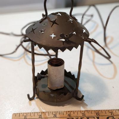 Vintage Swedish Handarbete Copper Lamp