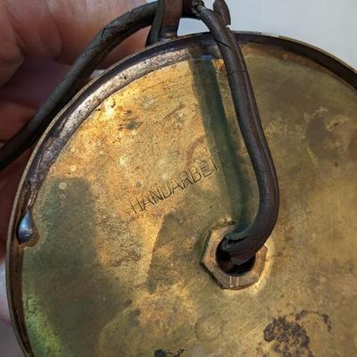 Vintage Swedish Handarbete Copper Lamp