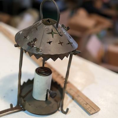 Vintage Swedish Handarbete Copper Lamp