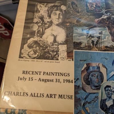 Signed Collage of Aaron Bohrod Art, Memorabilia