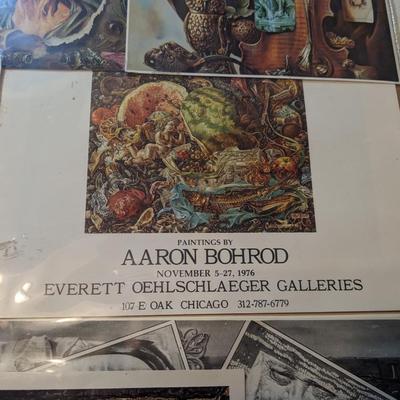 Signed Collage of Aaron Bohrod Art, Memorabilia