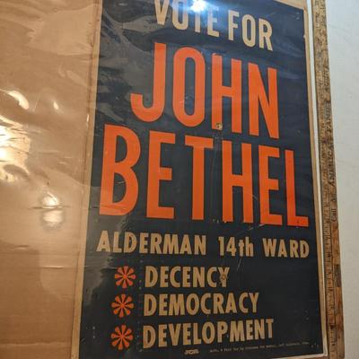Vintage John Bethel Political Poster