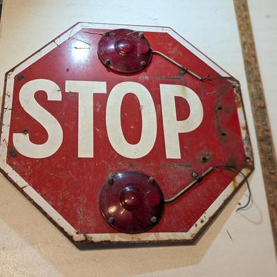 Genuine School Bus Stop Sign