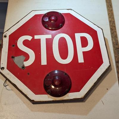 Genuine School Bus Stop Sign