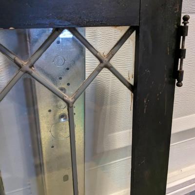 2 Lovely Matching Lead Glass Window Doors