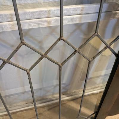 2 Lovely Matching Lead Glass Window Doors
