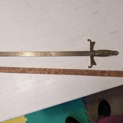 Egyptian Motif Brass Display Sword