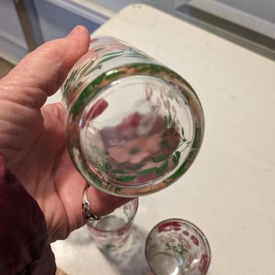 Set of Cute Vintage Juice Glasses