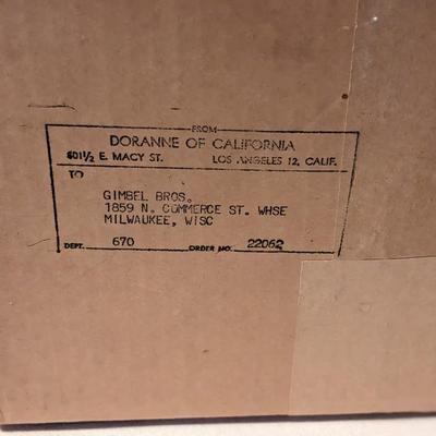 NIB! MCM Doranne of California Turquoise and White Lazy Susan Serving Tray