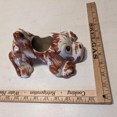 NASCO OHIO Doggie Planter Brown and White Playful Puppy