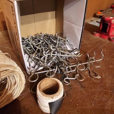 Tarps, Rope, Twine & Pegboard Hooks  (G1-JS)