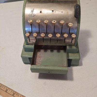 Vintage Green Tom Thumb Metal Toy Cash Register