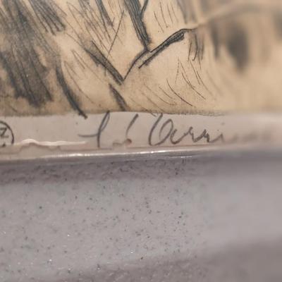Signed Vintage " PARIS ETCHING SOCIETY " Aquatint. By PAUL WOOD