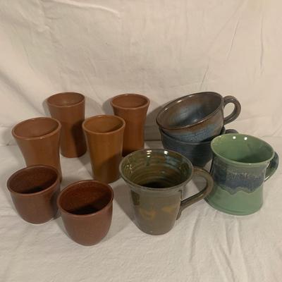 Signed Pottery Mugs &  by Neher, Dover Pottery, & More (BO-HS)