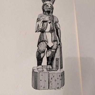 BOB GOLLEDGE Vintage Lithographs 1974-75 Cigar Store Indians