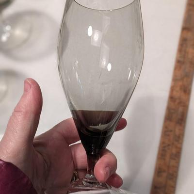 Royal Moselle Hand Blown Green Nova Smoke Wine/Water Crystal Glass