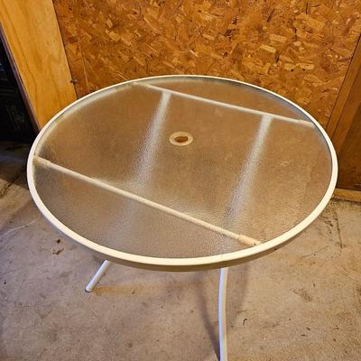 Trio of Glass Top Outdoor Tables (G1-JS)