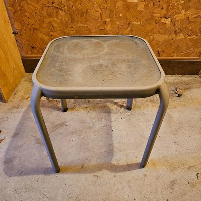 Trio of Glass Top Outdoor Tables (G1-JS)