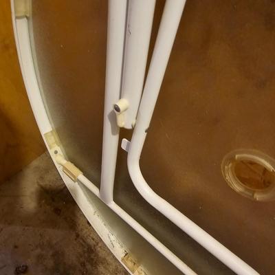 Trio of Glass Top Outdoor Tables (G1-JS)