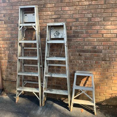 Three Aluminum Stepladders (LG-HS)