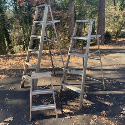 Three Aluminum Stepladders (LG-HS)