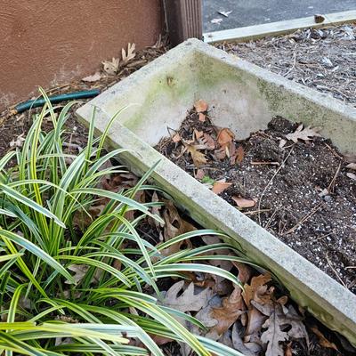 Two Decorative Concrete Planters  (FY-JS)