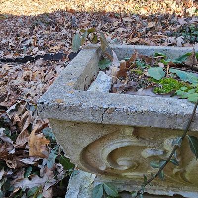 Two Decorative Concrete Planters  (FY-JS)