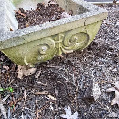 Two Decorative Concrete Planters  (FY-JS)