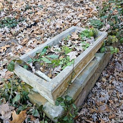 Two Decorative Concrete Planters  (FY-JS)