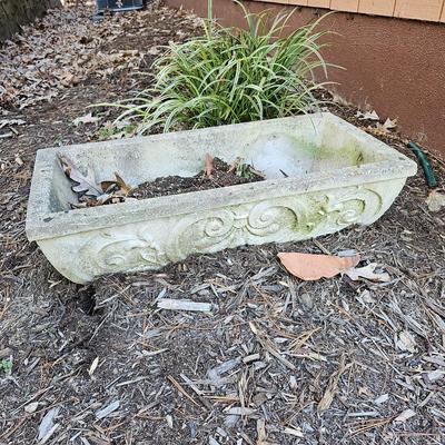 Two Decorative Concrete Planters  (FY-JS)