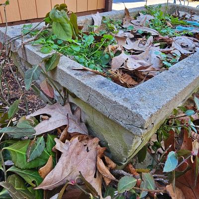 Two Decorative Concrete Planters  (FY-JS)