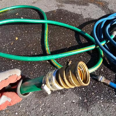 Two Suncast Mobile Hose Carts, Extra Hoses & More  (FY-JS)