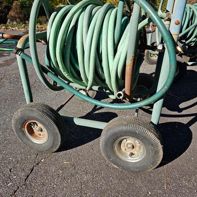 Two Suncast Mobile Hose Carts, Extra Hoses & More  (FY-JS)