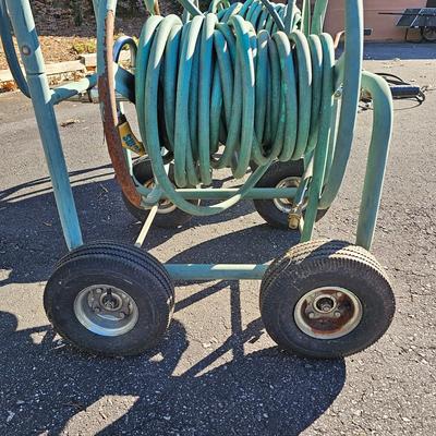 Two Suncast Mobile Hose Carts, Extra Hoses & More  (FY-JS)